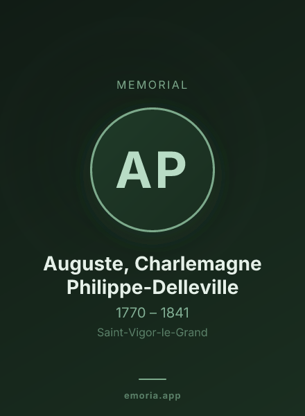 Memorial portrait of Auguste, Charlemagne Philippe-Delleville