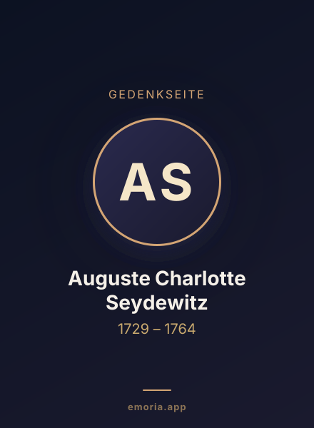 Gedenkportrait von Auguste Charlotte Seydewitz