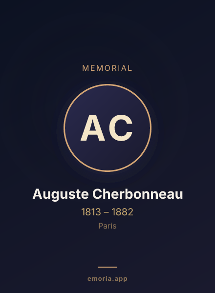 Memorial portrait of Auguste Cherbonneau