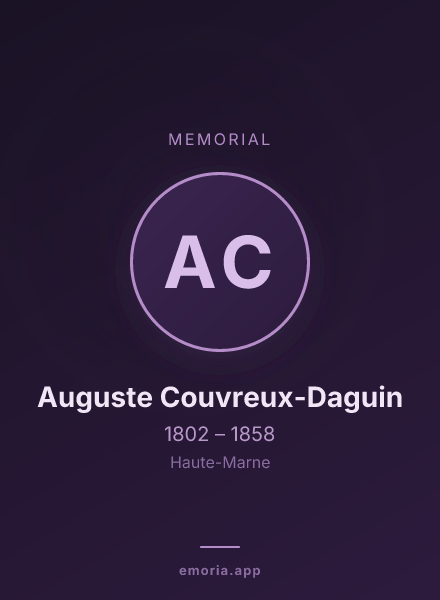 Memorial portrait of Auguste Couvreux-Daguin