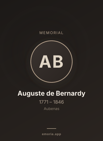 Memorial portrait of Auguste de Bernardy