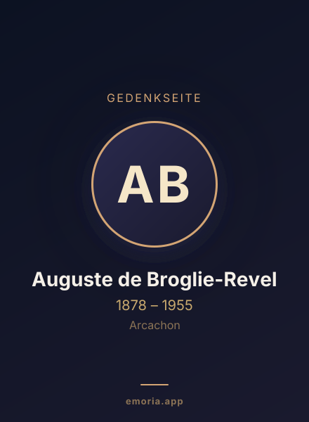 Gedenkportrait von Auguste de Broglie-Revel