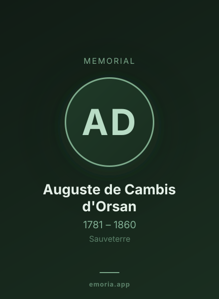 Memorial portrait of Auguste de Cambis d'Orsan