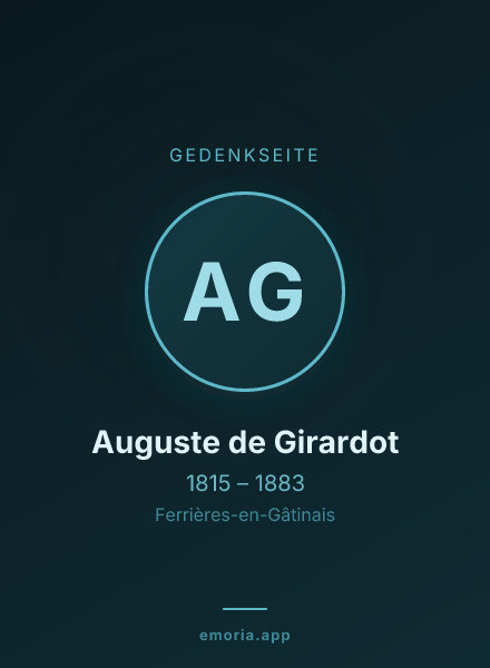 Gedenkportrait von Auguste de Girardot