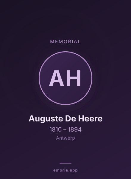 Memorial portrait of Auguste De Heere