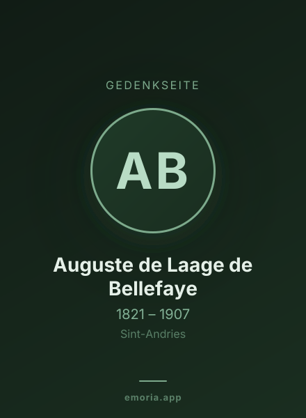 Gedenkportrait von Auguste de Laage de Bellefaye