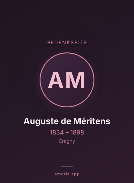Gedenkportrait von Auguste de Méritens