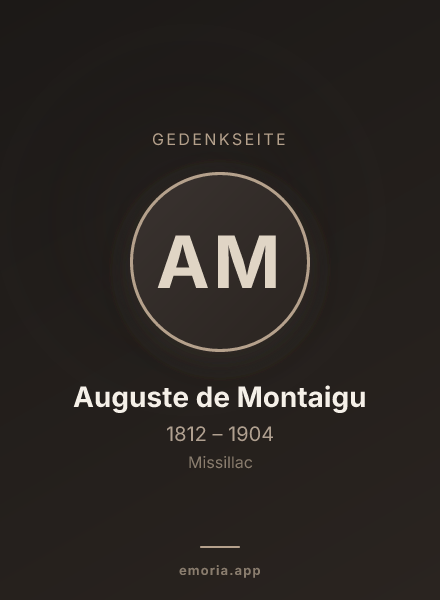 Gedenkportrait von Auguste de Montaigu