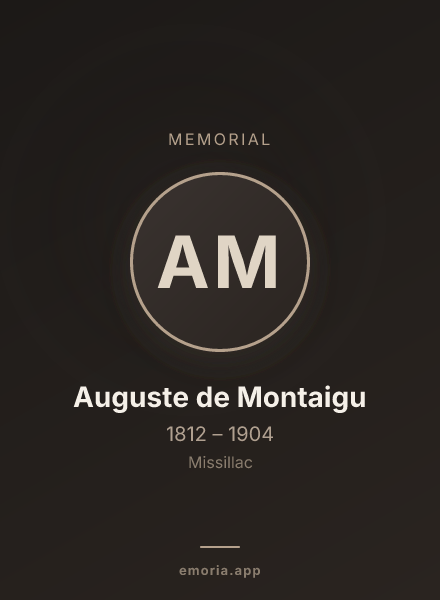 Memorial portrait of Auguste de Montaigu