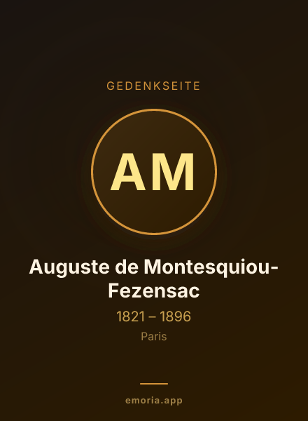 Gedenkportrait von Auguste de Montesquiou-Fezensac