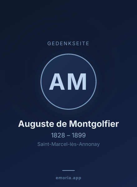 Gedenkportrait von Auguste de Montgolfier