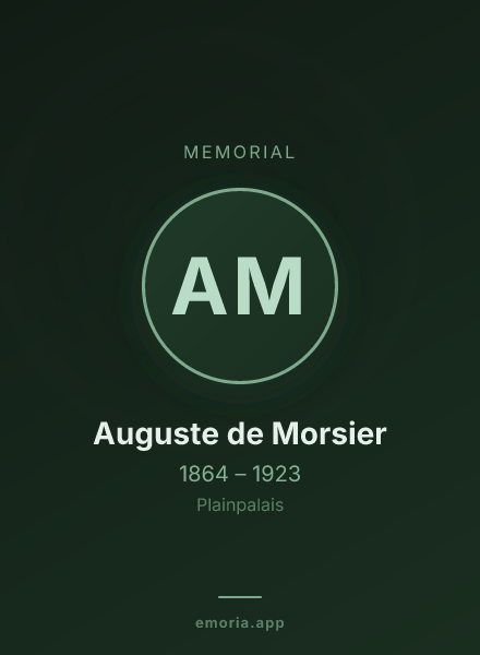 Memorial portrait of Auguste de Morsier
