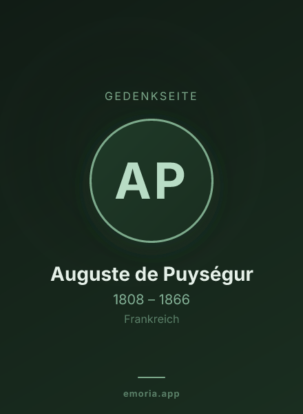 Gedenkportrait von Auguste de Puységur