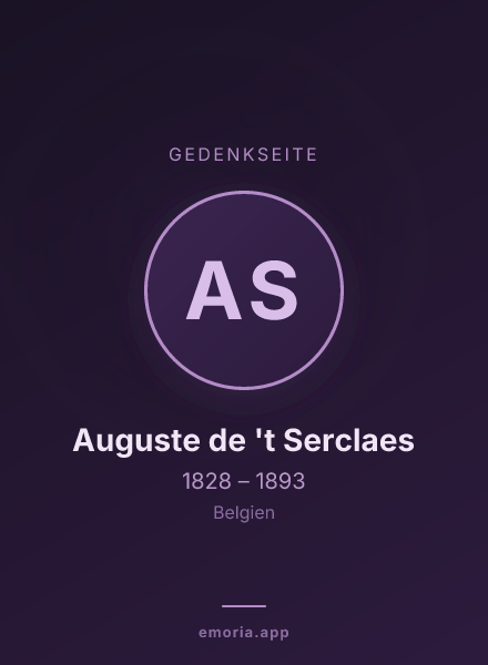Gedenkportrait von Auguste de 't Serclaes