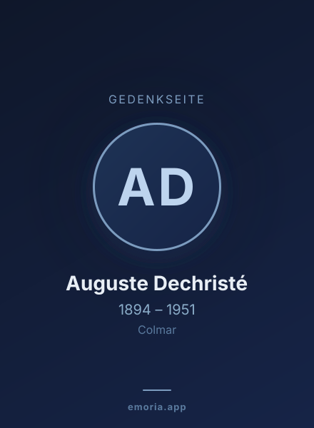 Gedenkportrait von Auguste Dechristé