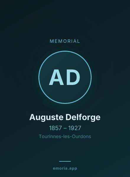 Memorial portrait of Auguste Delforge