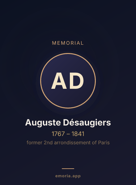 Memorial portrait of Auguste Désaugiers