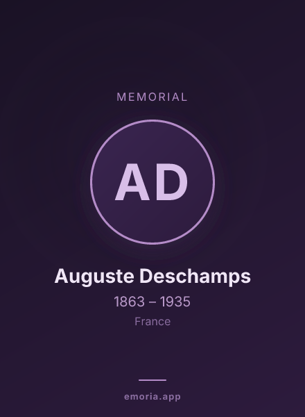 Memorial portrait of Auguste Deschamps