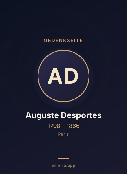 Gedenkportrait von Auguste Desportes