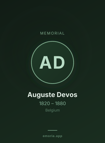 Memorial portrait of Auguste Devos