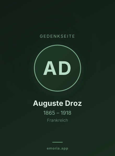 Gedenkportrait von Auguste Droz