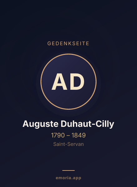 Gedenkportrait von Auguste Duhaut-Cilly
