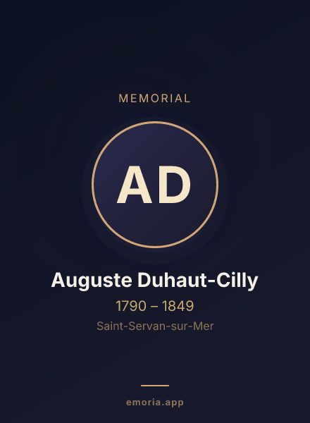 Memorial portrait of Auguste Duhaut-Cilly