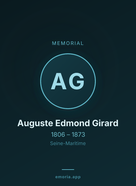 Memorial portrait of Auguste Edmond Girard