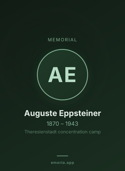 Memorial portrait of Auguste Eppsteiner