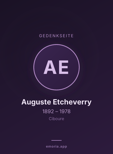 Gedenkportrait von Auguste Etcheverry