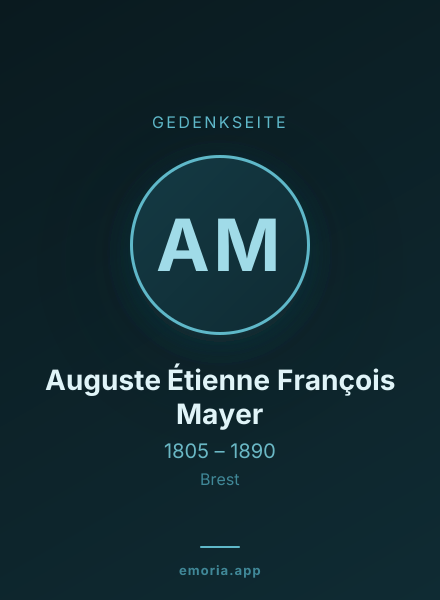 Gedenkportrait von Auguste Étienne François Mayer