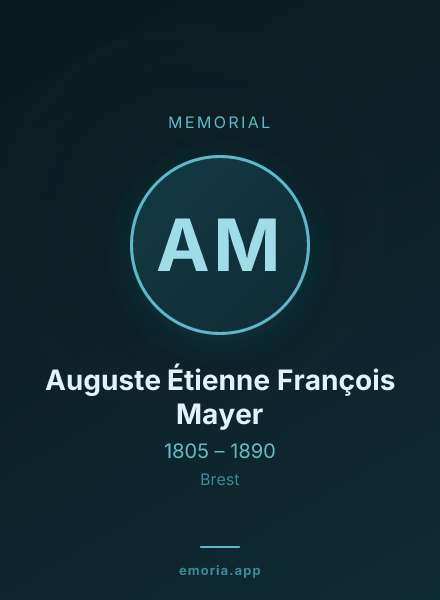 Memorial portrait of Auguste Étienne François Mayer
