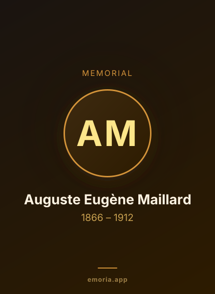 Memorial portrait of Auguste Eugène Maillard