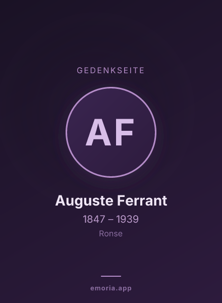 Gedenkportrait von Auguste Ferrant