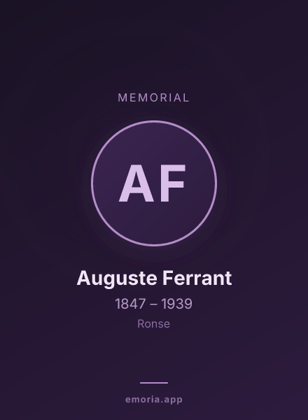 Memorial portrait of Auguste Ferrant