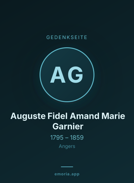 Gedenkportrait von Auguste Fidel Amand Marie Garnier