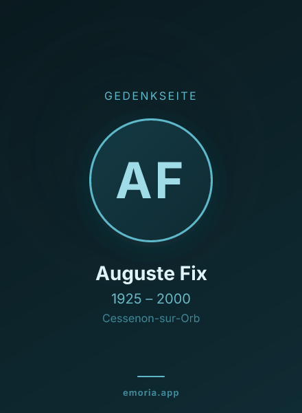 Gedenkportrait von Auguste Fix