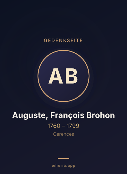 Gedenkportrait von Auguste, François Brohon