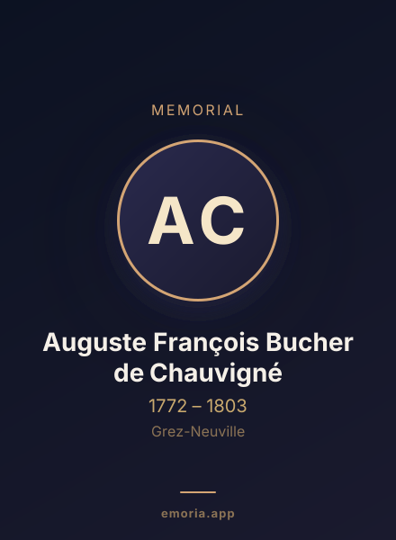 Memorial portrait of Auguste François Bucher de Chauvigné