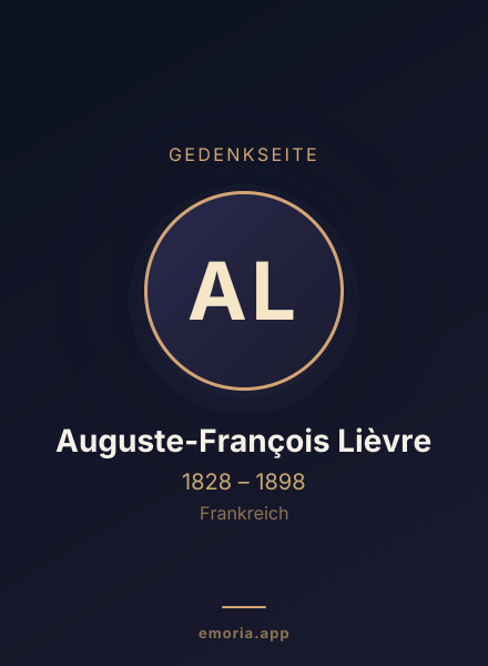 Gedenkportrait von Auguste-François Lièvre