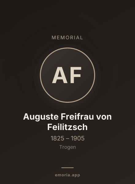 Memorial portrait of Auguste Freifrau von Feilitzsch