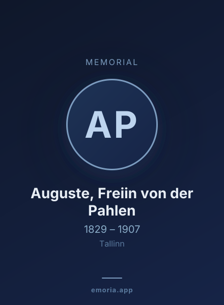 Memorial portrait of Auguste, Freiin von der Pahlen