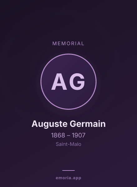 Memorial portrait of Auguste Germain