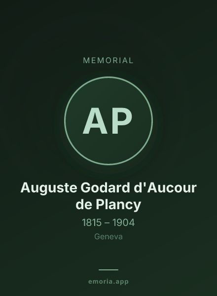 Memorial portrait of Auguste Godard d'Aucour de Plancy