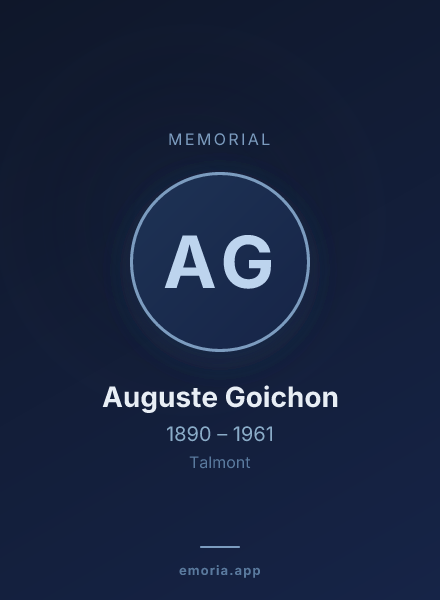 Memorial portrait of Auguste Goichon