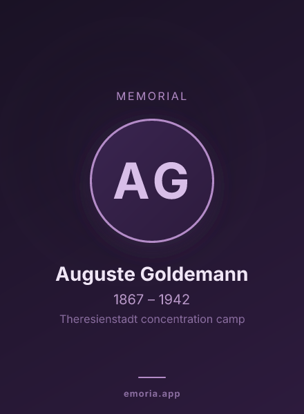 Memorial portrait of Auguste Goldemann