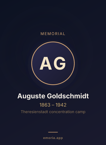 Memorial portrait of Auguste Goldschmidt