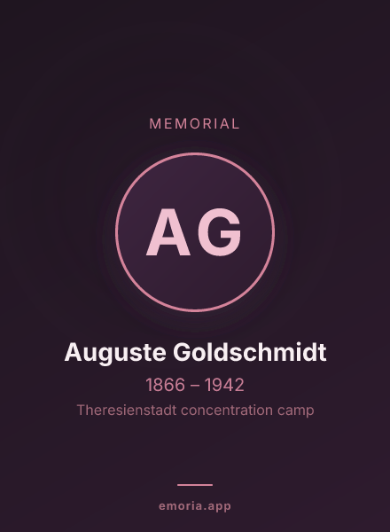 Memorial portrait of Auguste Goldschmidt