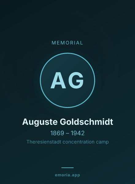 Memorial portrait of Auguste Goldschmidt