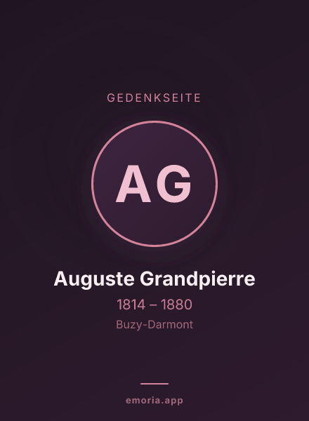 Gedenkportrait von Auguste Grandpierre